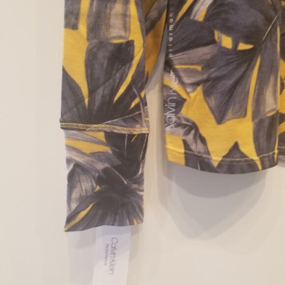 Calvin Klein NEW Hooded Long Sleeve Pullover  Tropical Print Women's Size S - Picture 11 of 11